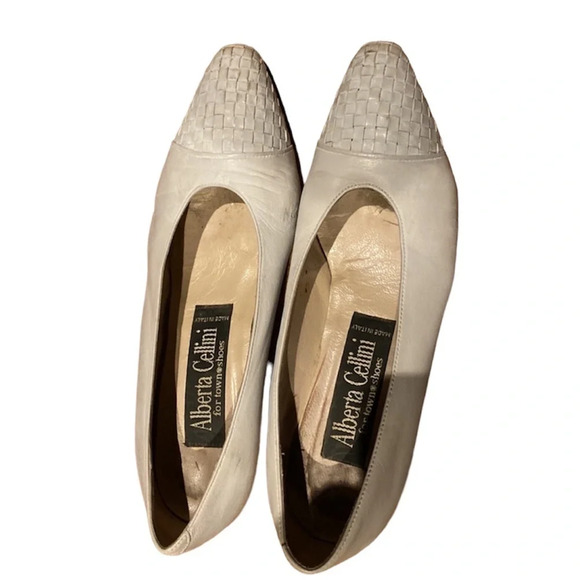 Alberta Cellini Vintage Kitten  heels shoes Sz 5.5 - Picture 11 of 11